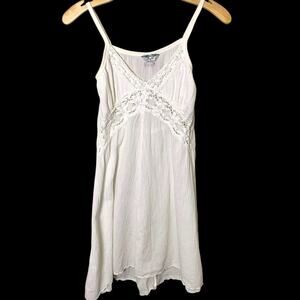 Hard Tail Sundress Women's Size Small White Gauze Crochet Coquette Fairy